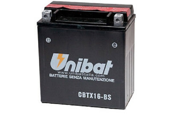 BATTERIA MOTO UNIBAT CBTX16BS 14 Ah 230 CCA 150x87x161 mm