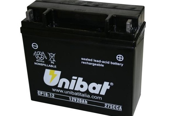 BATTERIA MOTO UNIBAT CP1812 20 Ah 275 CCA 181x76x167 mm