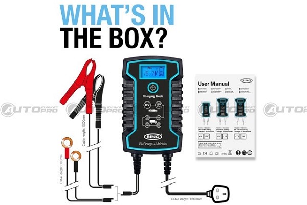 RING 12V CARICABATTERIE/MANTENITORE 8A - 3