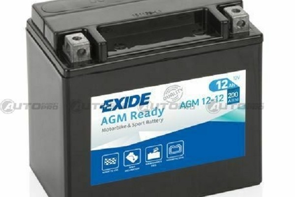 BATTERIA MOTO EXIDE AGM 12 VOLT 12 AMPERE 200A G12-12