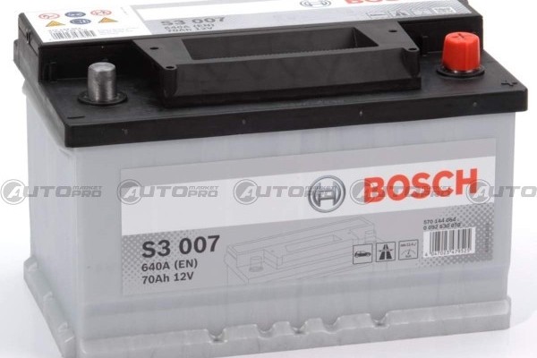 Batteria Avviamento BOSCH 0092S30070 BATTERIA BOSCH 0092S30070 12V 70Ah 640A