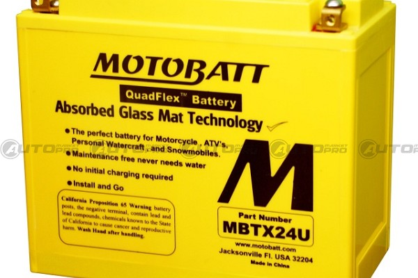 BATTERIA MOTO MOTOBATT AGM MBTX24U 12V 25 Ah YTX18LBS Y50N18LACX YTX24HL 6947312400095