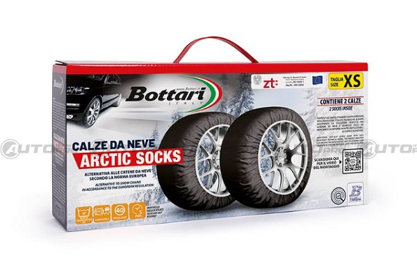 CALZA DA NEVE OMOLOGATE ARTIC SOCKS BOTTARI 68070 XS PNEUMATICI DA 13 A 15