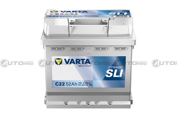 Batteria Avviamento VARTA 552400047 BATTERIA C22 52Ah 470A BLUE DYNAMIC